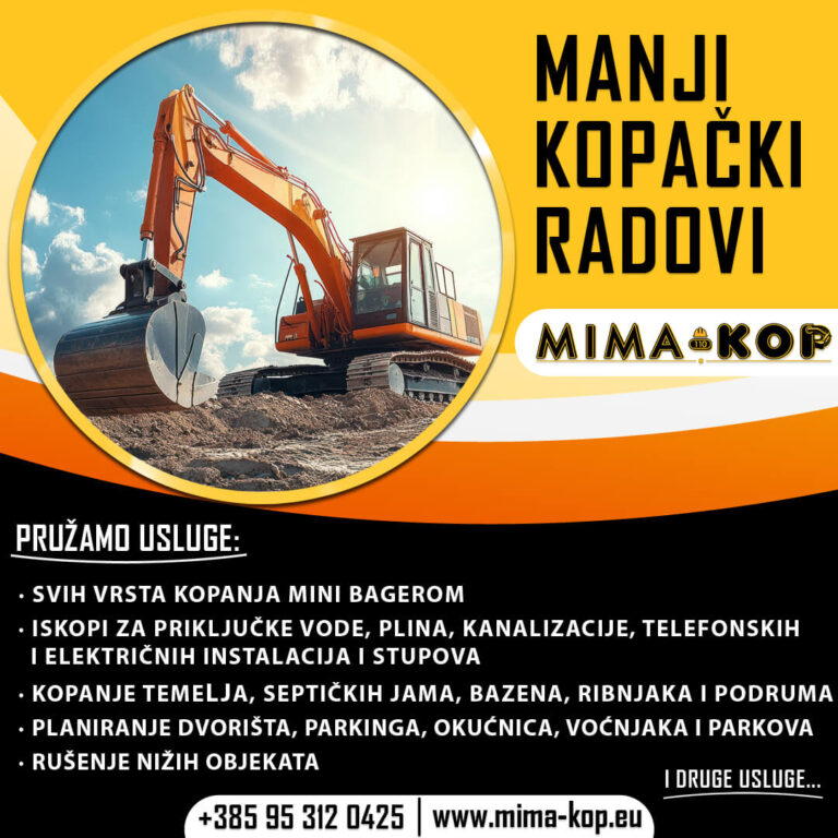 MiMa - KOP - Kopački Radovi - Usluge